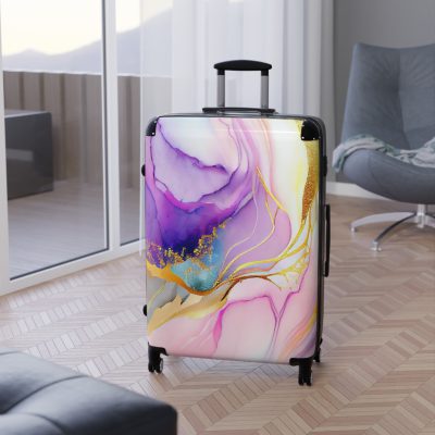 Marble Suitcase - A stylish luggage featuring an elegant marble design, perfect for travelers who appreciate timeless luxury.