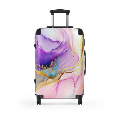 Marble Suitcase - A stylish luggage featuring an elegant marble design, perfect for travelers who appreciate timeless luxury.