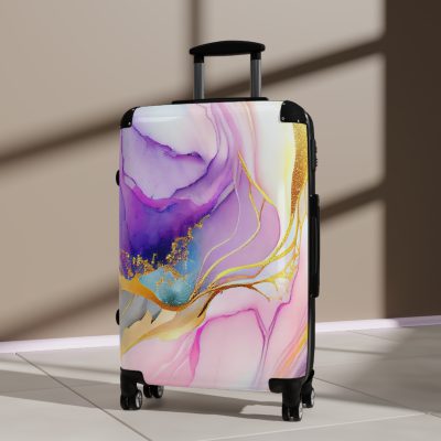 Marble Suitcase - A stylish luggage featuring an elegant marble design, perfect for travelers who appreciate timeless luxury.