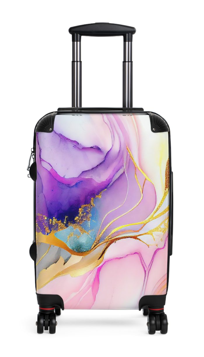 Marble Suitcase - A stylish luggage featuring an elegant marble design, perfect for travelers who appreciate timeless luxury.