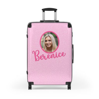 Custom Pink Glitter Suitcase - Sparkling Personalized Luggage