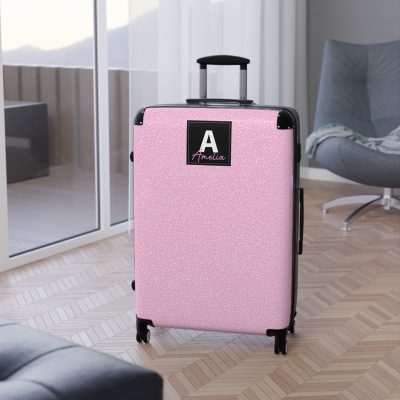 Hot Pink Personalized Suitcase - Custom Travel Luggage with Vibrant Pink Design