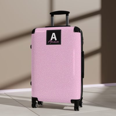 Hot Pink Personalized Suitcase - Custom Travel Luggage with Vibrant Pink Design