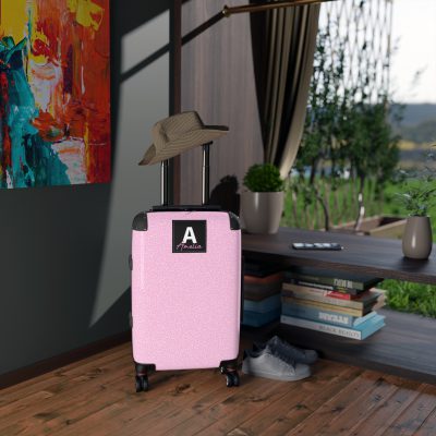 Hot Pink Personalized Suitcase - Custom Travel Luggage with Vibrant Pink Design