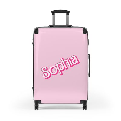 Custom Barbie Suitcase - Personalized Barbie Themed Luggage with Vibrant Design