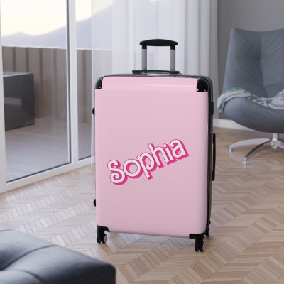 Custom Barbie Suitcase - Personalized Barbie Themed Luggage with Vibrant Design