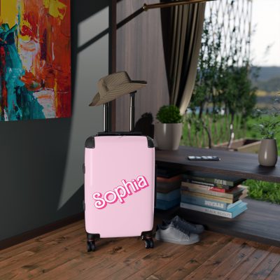 Custom Barbie Suitcase - Personalized Barbie Themed Luggage with Vibrant Design