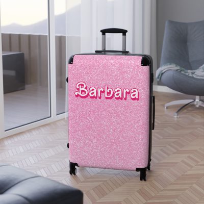 Custom Barbie Suitcase - Personalized Barbie Themed Luggage with Vibrant Design