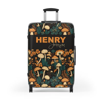 Custom Botanical Suitcase - A personalized suitcase adorned with a unique plant-themed design, perfect for travelers who want to bring a touch of nature to their luggage.