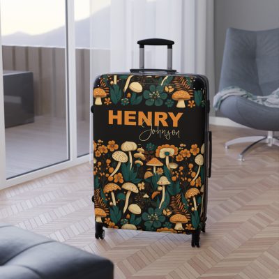 Custom Botanical Suitcase - A personalized suitcase adorned with a unique plant-themed design, perfect for travelers who want to bring a touch of nature to their luggage.