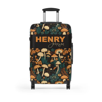 Custom Botanical Suitcase - A personalized suitcase adorned with a unique plant-themed design, perfect for travelers who want to bring a touch of nature to their luggage.