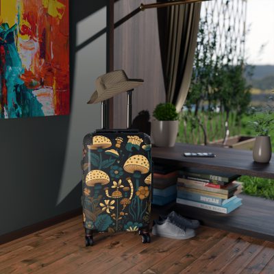 Botanical Suitcase - A stylish suitcase featuring an elegant botanical design, perfect for travelers who want to embrace the beauty of nature in their luggage.