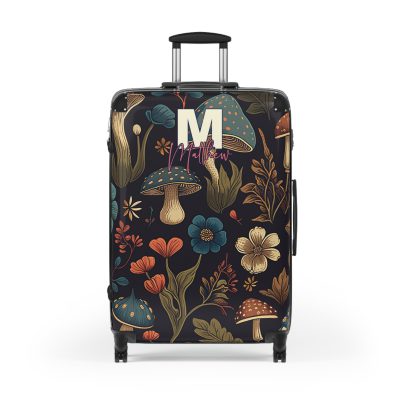 Custom Botanical Suitcase - A personalized suitcase adorned with a unique plant-themed design, perfect for travelers who want to bring a touch of nature to their luggage.