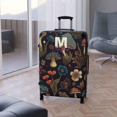 Custom Botanical Suitcase - A personalized suitcase adorned with a unique plant-themed design, perfect for travelers who want to bring a touch of nature to their luggage.