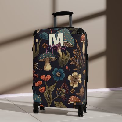 Custom Botanical Suitcase - A personalized suitcase adorned with a unique plant-themed design, perfect for travelers who want to bring a touch of nature to their luggage.