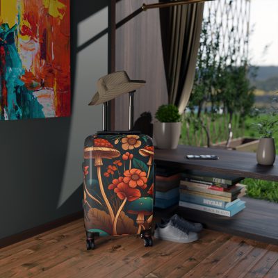 Botanical Suitcase - A stylish suitcase featuring an elegant botanical design, perfect for travelers who want to embrace the beauty of nature in their luggage.