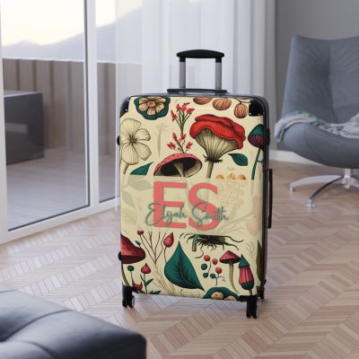 Custom Botanical Suitcase - A personalized suitcase adorned with a unique plant-themed design, perfect for travelers who want to bring a touch of nature to their luggage.