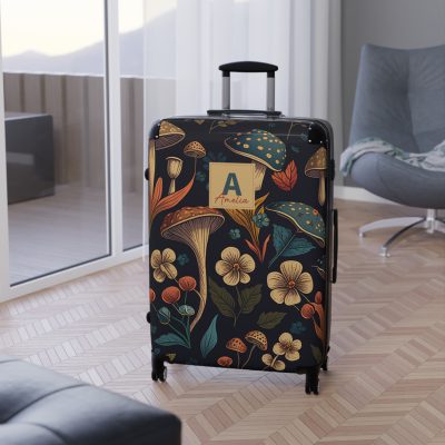 Custom Botanical Suitcase - A personalized suitcase adorned with a unique plant-themed design, perfect for travelers who want to bring a touch of nature to their luggage.