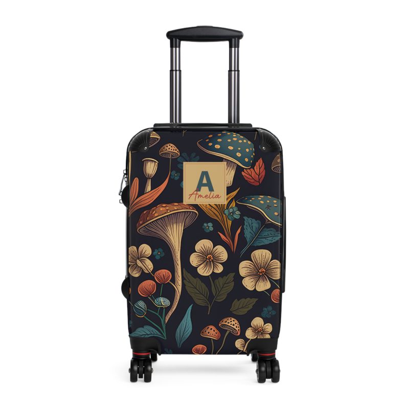 Custom Botanical Suitcase - A personalized suitcase adorned with a unique plant-themed design, perfect for travelers who want to bring a touch of nature to their luggage.