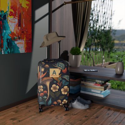 Custom Botanical Suitcase - A personalized suitcase adorned with a unique plant-themed design, perfect for travelers who want to bring a touch of nature to their luggage.