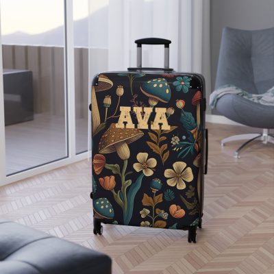 Custom Botanical Suitcase - A personalized suitcase adorned with a unique plant-themed design, perfect for travelers who want to bring a touch of nature to their luggage.