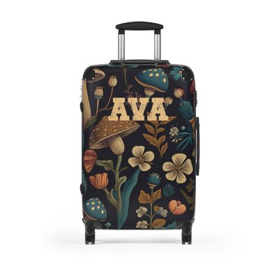 Custom Botanical Suitcase - A personalized suitcase adorned with a unique plant-themed design, perfect for travelers who want to bring a touch of nature to their luggage.