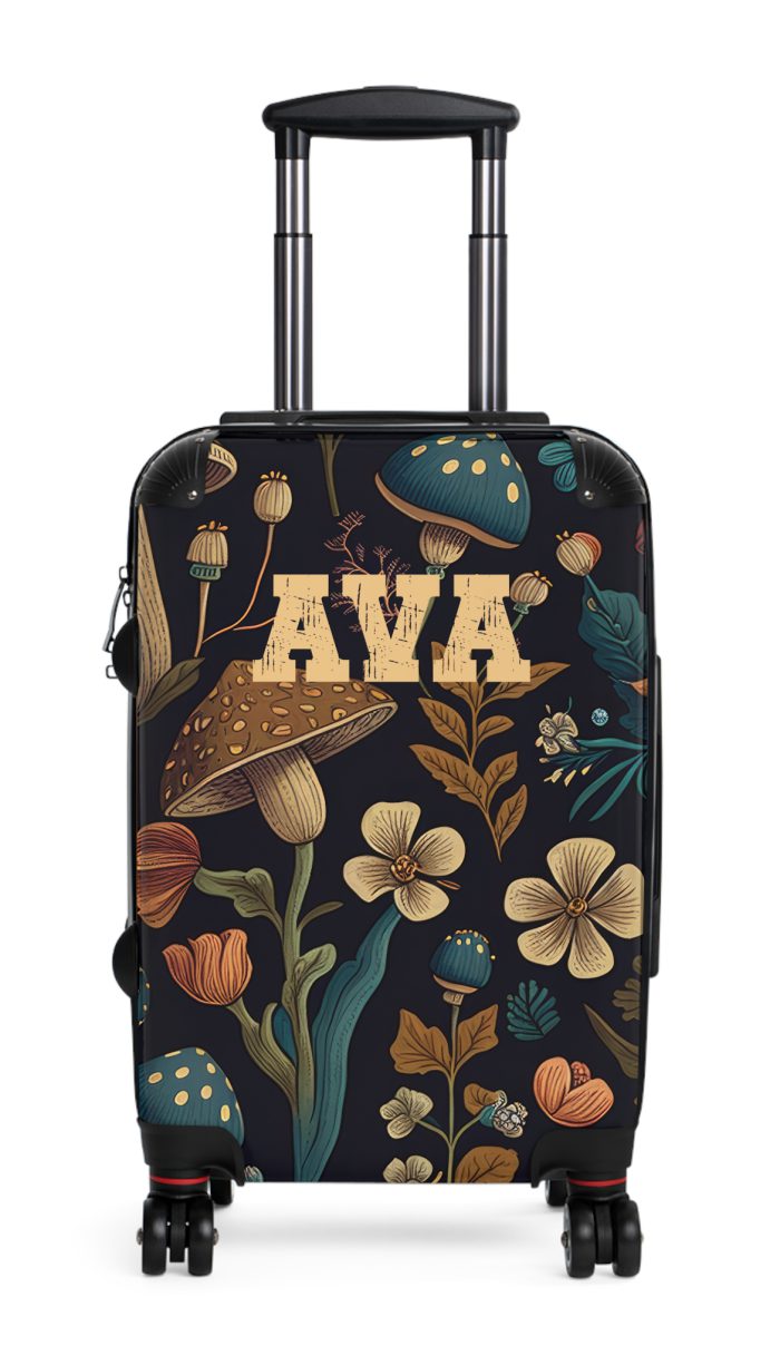 Custom Botanical Suitcase - A personalized suitcase adorned with a unique plant-themed design, perfect for travelers who want to bring a touch of nature to their luggage.