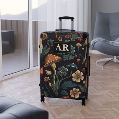 Custom Botanical Suitcase - A personalized suitcase adorned with a unique plant-themed design, perfect for travelers who want to bring a touch of nature to their luggage.