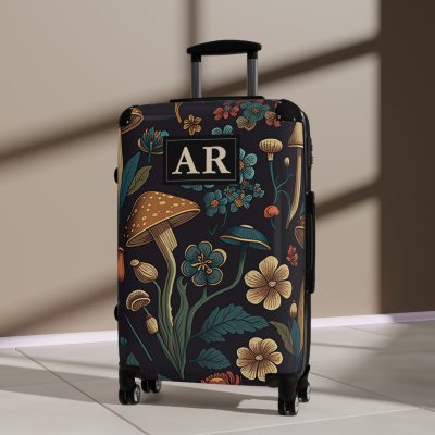 Custom Botanical Suitcase - A personalized suitcase adorned with a unique plant-themed design, perfect for travelers who want to bring a touch of nature to their luggage.