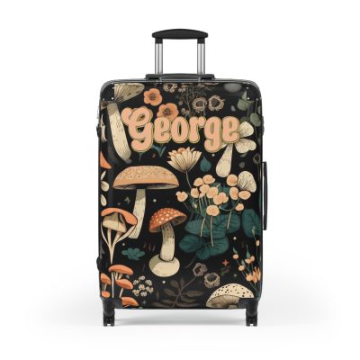 Custom Botanical Suitcase - A personalized suitcase adorned with a unique plant-themed design, perfect for travelers who want to bring a touch of nature to their luggage.