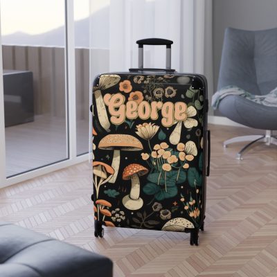 Custom Botanical Suitcase - A personalized suitcase adorned with a unique plant-themed design, perfect for travelers who want to bring a touch of nature to their luggage.