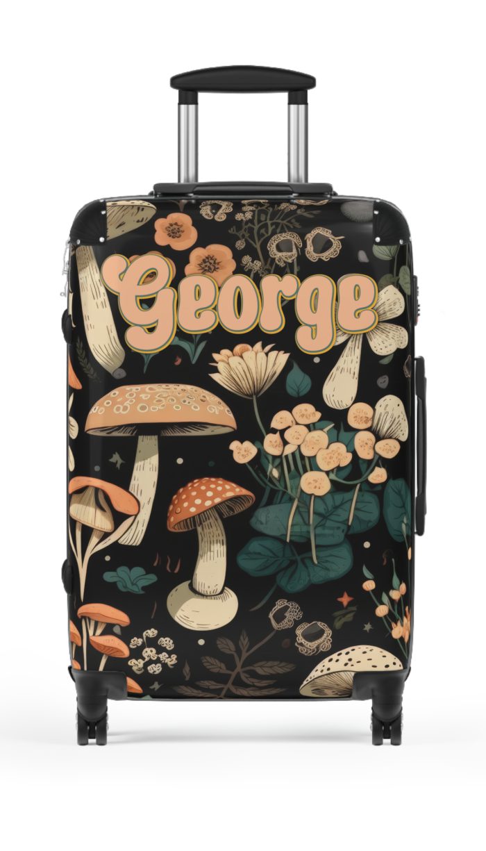 Custom Botanical Suitcase - A personalized suitcase adorned with a unique plant-themed design, perfect for travelers who want to bring a touch of nature to their luggage.