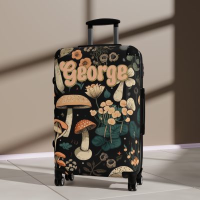 Custom Botanical Suitcase - A personalized suitcase adorned with a unique plant-themed design, perfect for travelers who want to bring a touch of nature to their luggage.