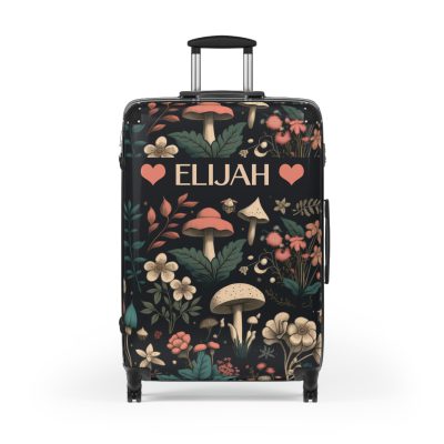 Custom Botanical Suitcase - A personalized suitcase adorned with a unique plant-themed design, perfect for travelers who want to bring a touch of nature to their luggage.