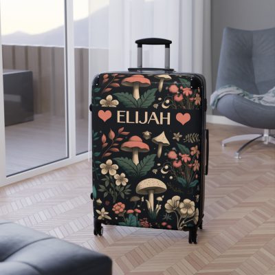 Custom Botanical Suitcase - A personalized suitcase adorned with a unique plant-themed design, perfect for travelers who want to bring a touch of nature to their luggage.