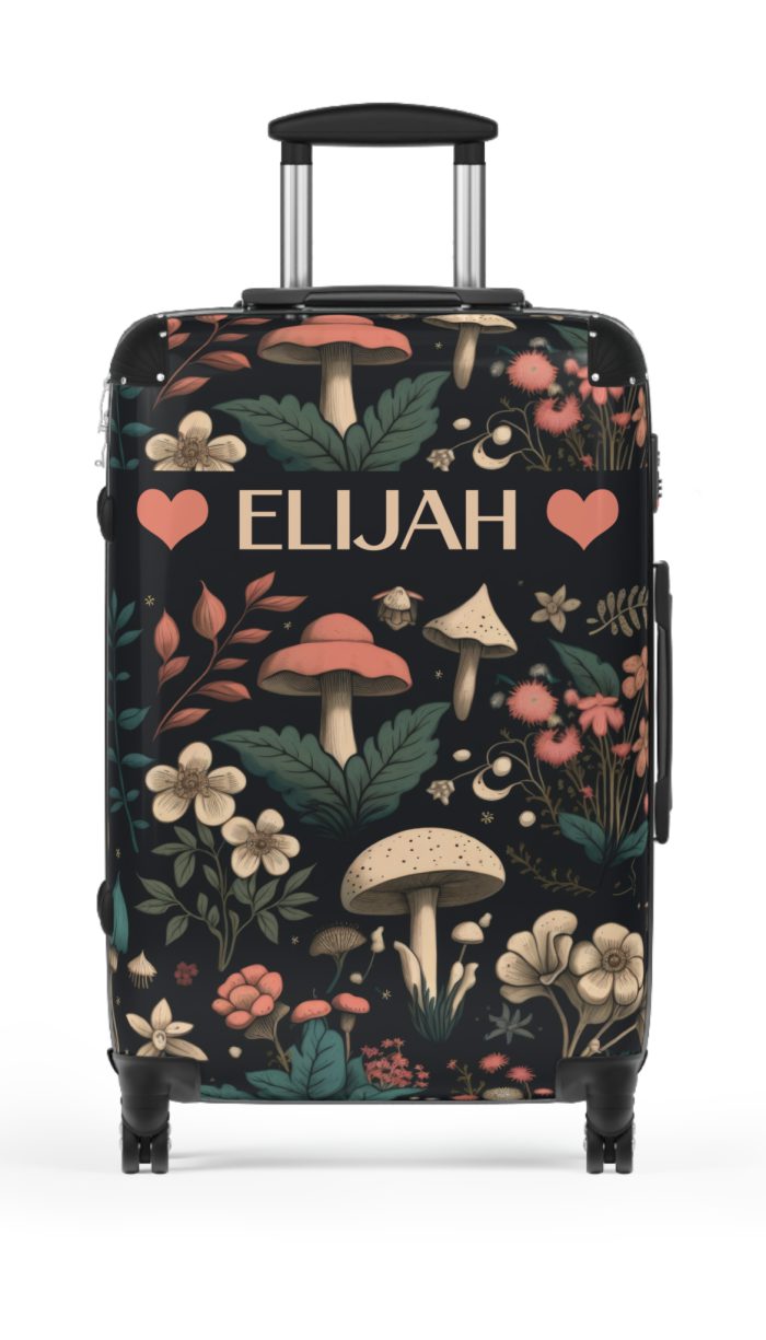 Custom Botanical Suitcase - A personalized suitcase adorned with a unique plant-themed design, perfect for travelers who want to bring a touch of nature to their luggage.