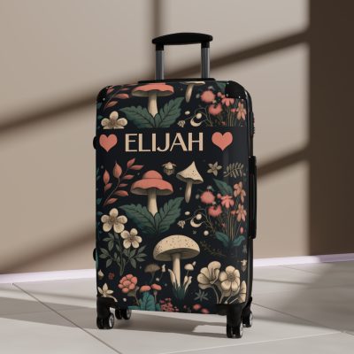 Custom Botanical Suitcase - A personalized suitcase adorned with a unique plant-themed design, perfect for travelers who want to bring a touch of nature to their luggage.