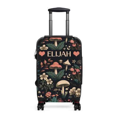 Custom Botanical Suitcase - A personalized suitcase adorned with a unique plant-themed design, perfect for travelers who want to bring a touch of nature to their luggage.