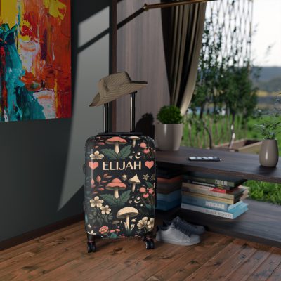 Custom Botanical Suitcase - A personalized suitcase adorned with a unique plant-themed design, perfect for travelers who want to bring a touch of nature to their luggage.