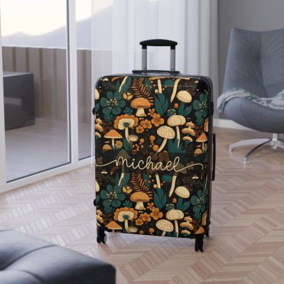 Custom Botanical Suitcase - A personalized suitcase adorned with a unique plant-themed design, perfect for travelers who want to bring a touch of nature to their luggage.