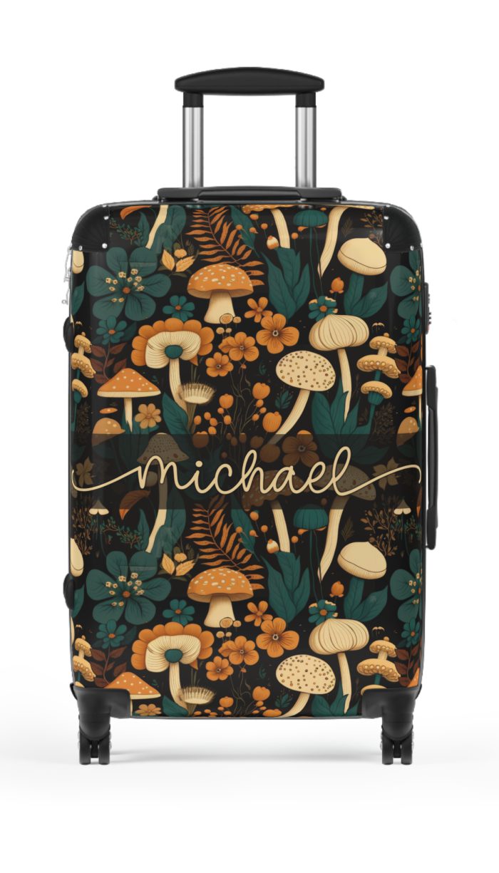 Custom Botanical Suitcase - A personalized suitcase adorned with a unique plant-themed design, perfect for travelers who want to bring a touch of nature to their luggage.