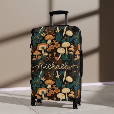 Custom Botanical Suitcase - A personalized suitcase adorned with a unique plant-themed design, perfect for travelers who want to bring a touch of nature to their luggage.