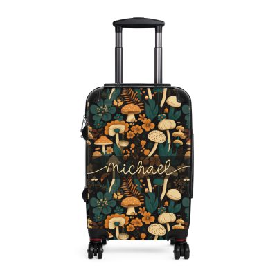 Custom Botanical Suitcase - A personalized suitcase adorned with a unique plant-themed design, perfect for travelers who want to bring a touch of nature to their luggage.