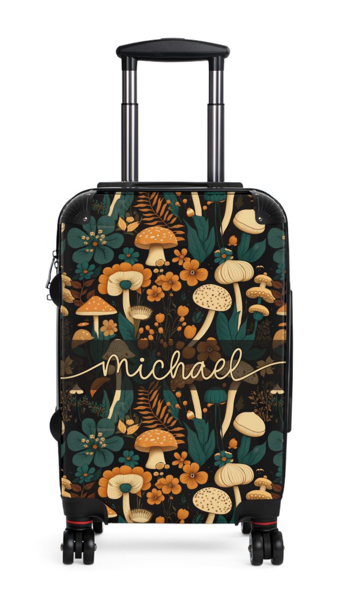 Custom Botanical Suitcase - A personalized suitcase adorned with a unique plant-themed design, perfect for travelers who want to bring a touch of nature to their luggage.