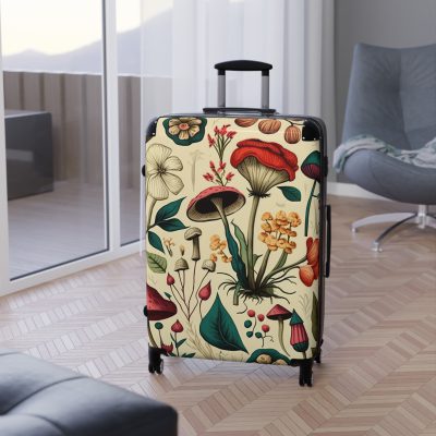 Botanical Suitcase - A stylish suitcase featuring an elegant botanical design, perfect for travelers who want to embrace the beauty of nature in their luggage.