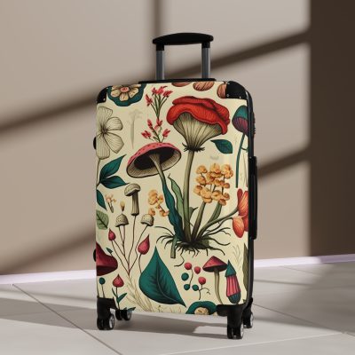 Botanical Suitcase - A stylish suitcase featuring an elegant botanical design, perfect for travelers who want to embrace the beauty of nature in their luggage.