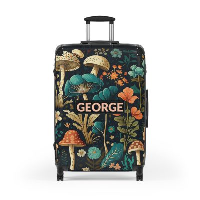 Custom Botanical Suitcase - A personalized suitcase adorned with a unique plant-themed design, perfect for travelers who want to bring a touch of nature to their luggage.