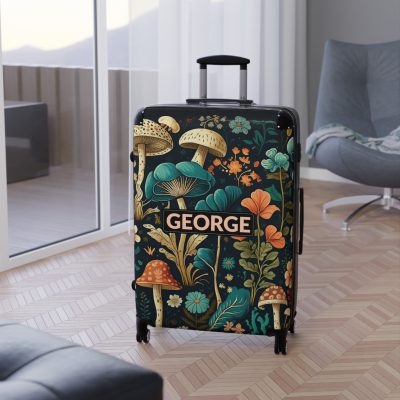 Custom Botanical Suitcase - A personalized suitcase adorned with a unique plant-themed design, perfect for travelers who want to bring a touch of nature to their luggage.