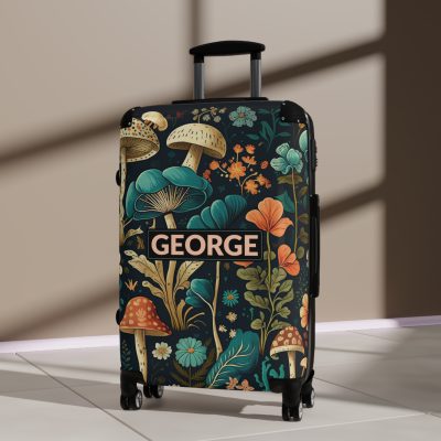 Custom Botanical Suitcase - A personalized suitcase adorned with a unique plant-themed design, perfect for travelers who want to bring a touch of nature to their luggage.