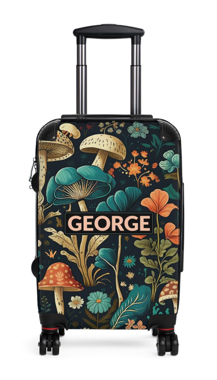 Custom Botanical Suitcase - A personalized suitcase adorned with a unique plant-themed design, perfect for travelers who want to bring a touch of nature to their luggage.